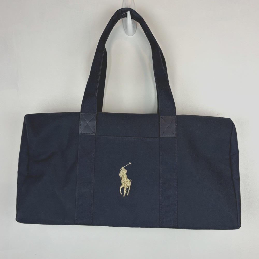 Ralph Lauren Fragrances Duffle Travel Bag Polo Big Pony Holiday Gift Blue New